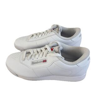 Reebok Classic Princess Women's White Leather Sneakers Running Shoes Size 8